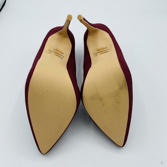 Elegant Collection Heels Womens Size 6.5 Maroon Roesia Pointy Toe Stiletto Shoe - Picture 9 of 11